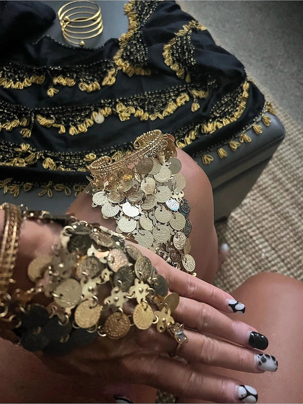 Gold Coin Detail Bracelet